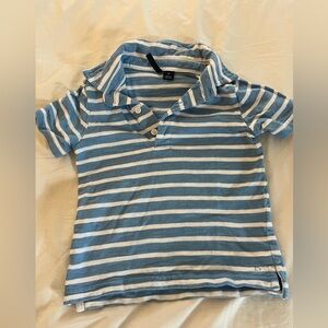 Janie and Jack Blue Striped Polo Shirt